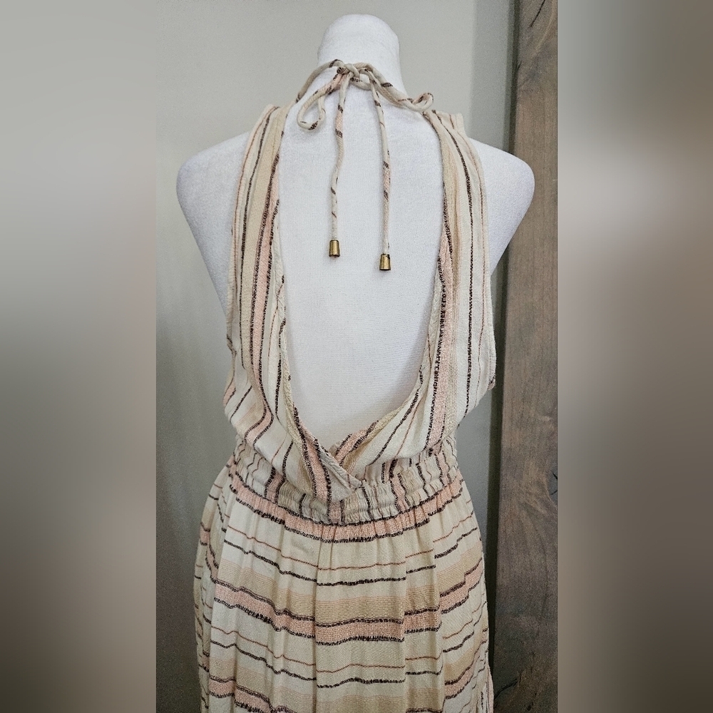 L*Space Emma Sunsoaked Stripe Plunge Cover-Up Maxi Dress Size Small - Picture 11 of 15